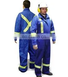 hi vis long sleeve safety work suit with reflective tape for mining