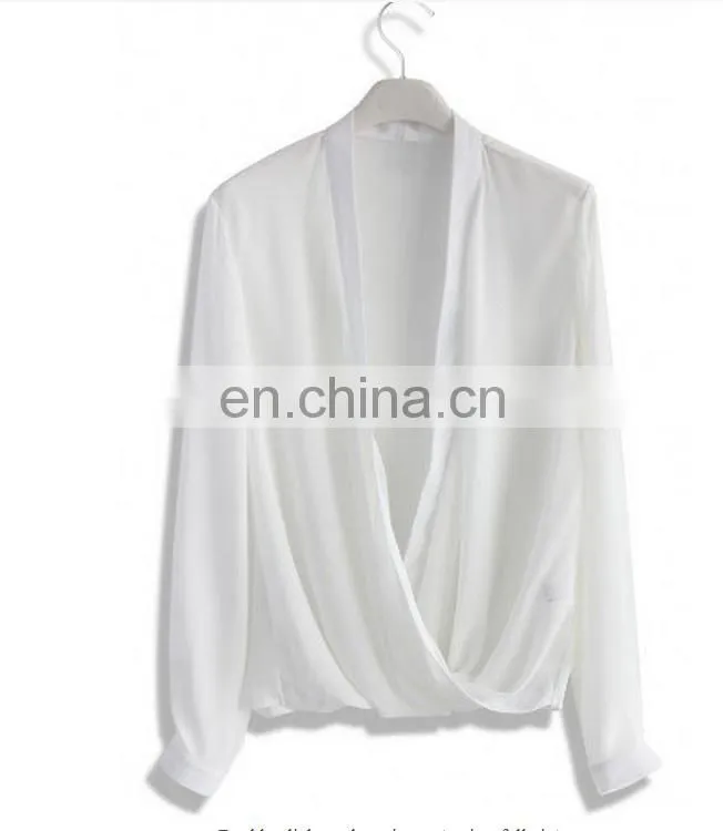 Minimal Chic Wrapped Top in White