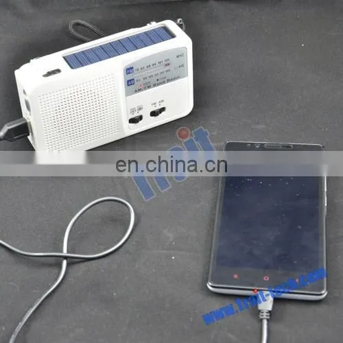RD-369 Fashion Design Portable Mini Weather Solar Radio with LED Flashlight