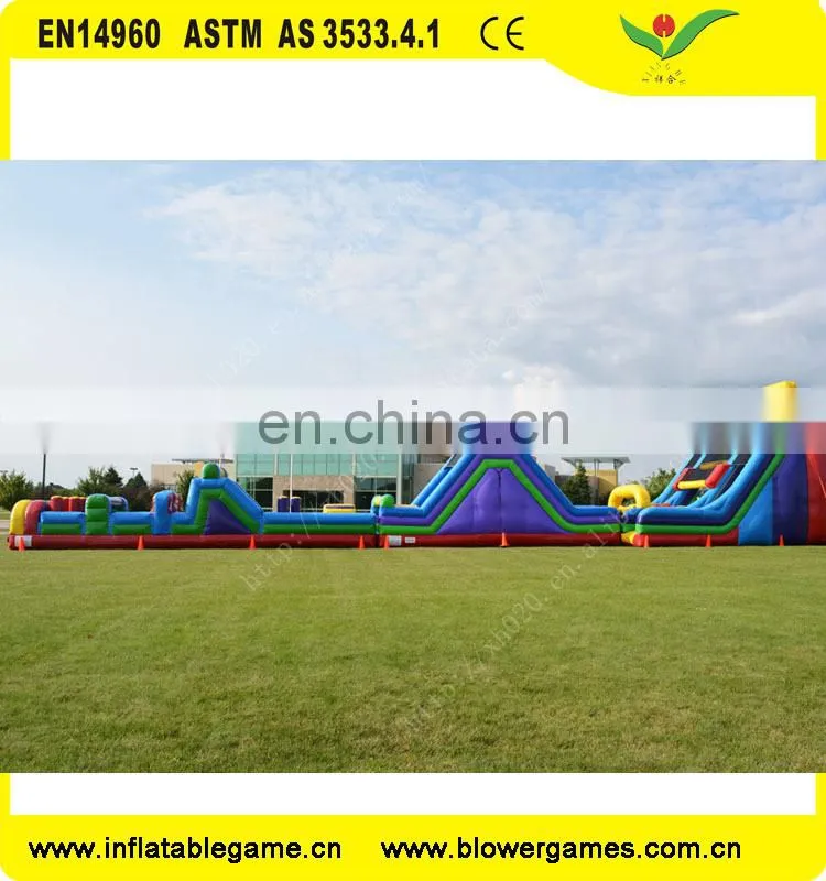 Outdoor commercial PVC tarpaulin Inflatable obstacle course equipment for adults