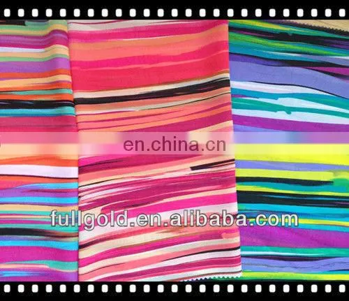 Knitting printed silk chiffon fabric