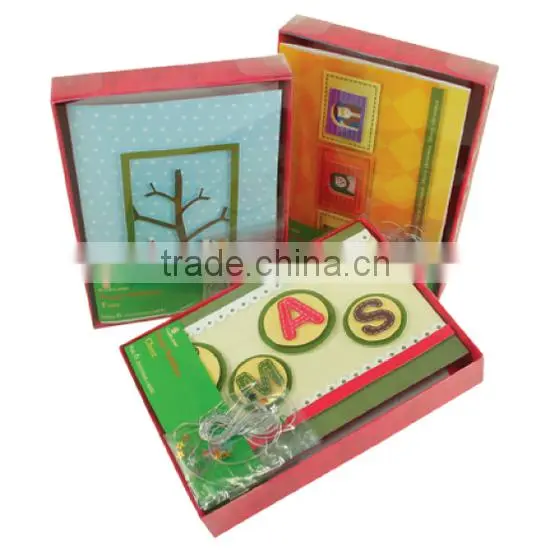 Paper craft Winter Christmas Happy Holidays DIY Greeting Card Making Box Set