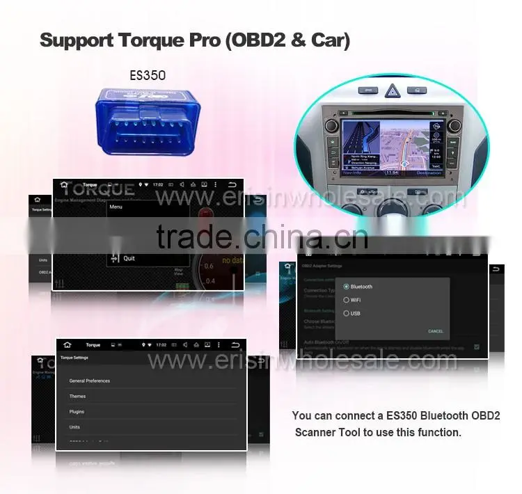 Erisin ES3060P 7 inch Touch Screen Car DVD Player for Antara Vectra C