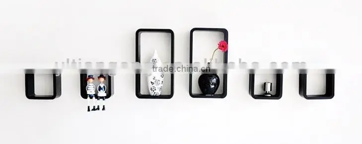 2014 new wooden wall shelf with drawers