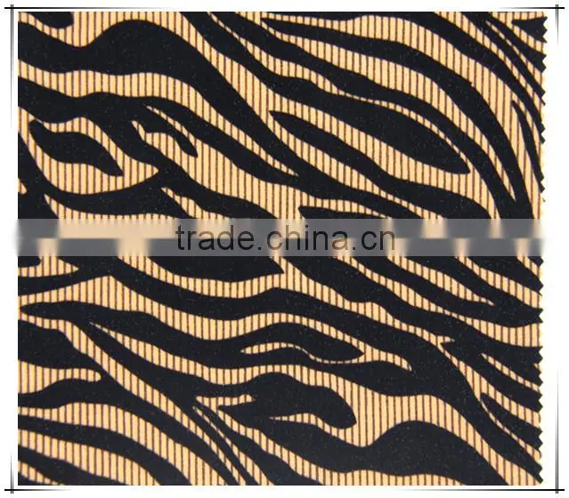 leopard print flocking fabric flock on flock sofa