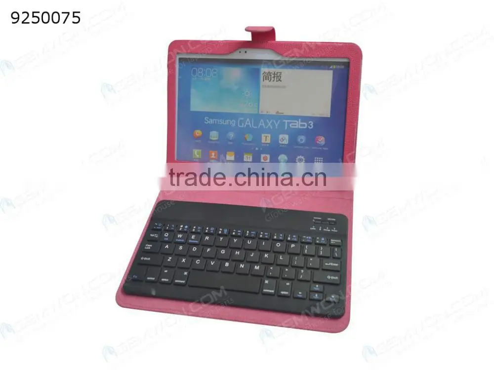 Bluetooth 3.0 Keyboard for Samsung P5200 ABS Tab 3 10.1,Rose Red