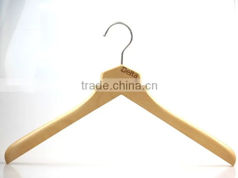 fashion high end wooden hanger natural wooden hanger and pants hanger