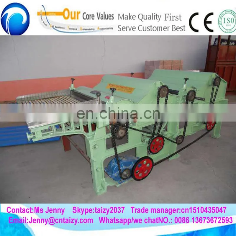 Old waste cotton opener/ textile / fiber /waste cloth rag opening machine