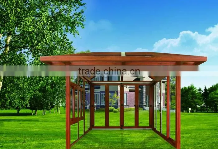 Hot Product Top Quality Foshan Wanjia Custom Color Sunrooms / Glass Houses