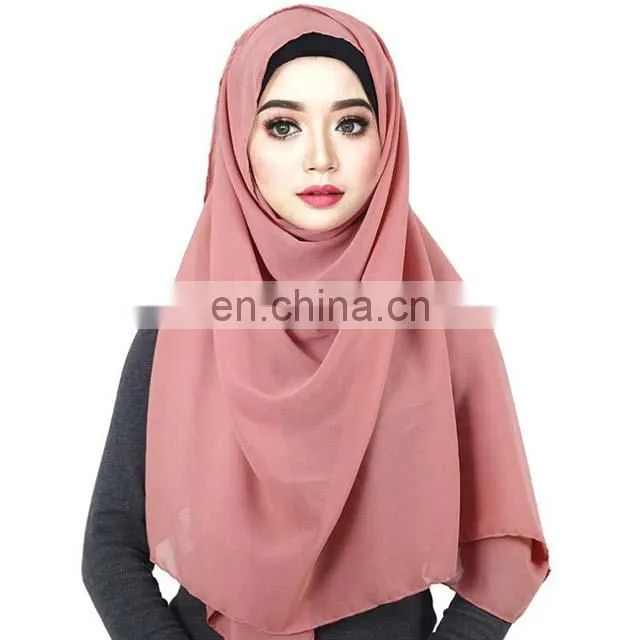 Wholesale Plain Georgette Foulard Hijab Muslim