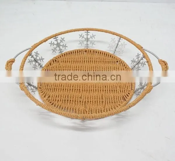 christmas paper string basket weave
