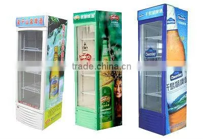 High Quality 268L glass door showcase with CE/UL/ETL/GS