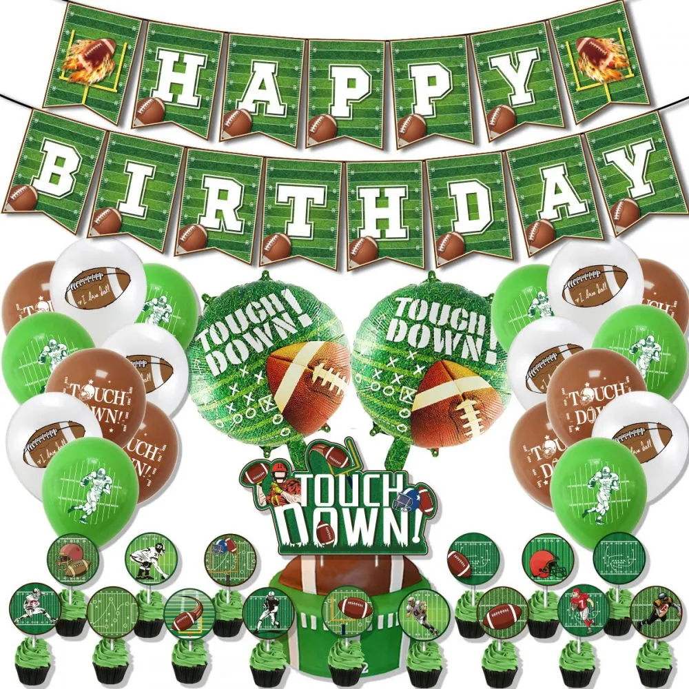 Football Theme Happy Birthday Party Supplies