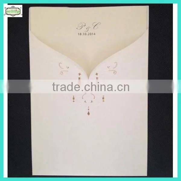 2014 high quality luxurious wedding invitation