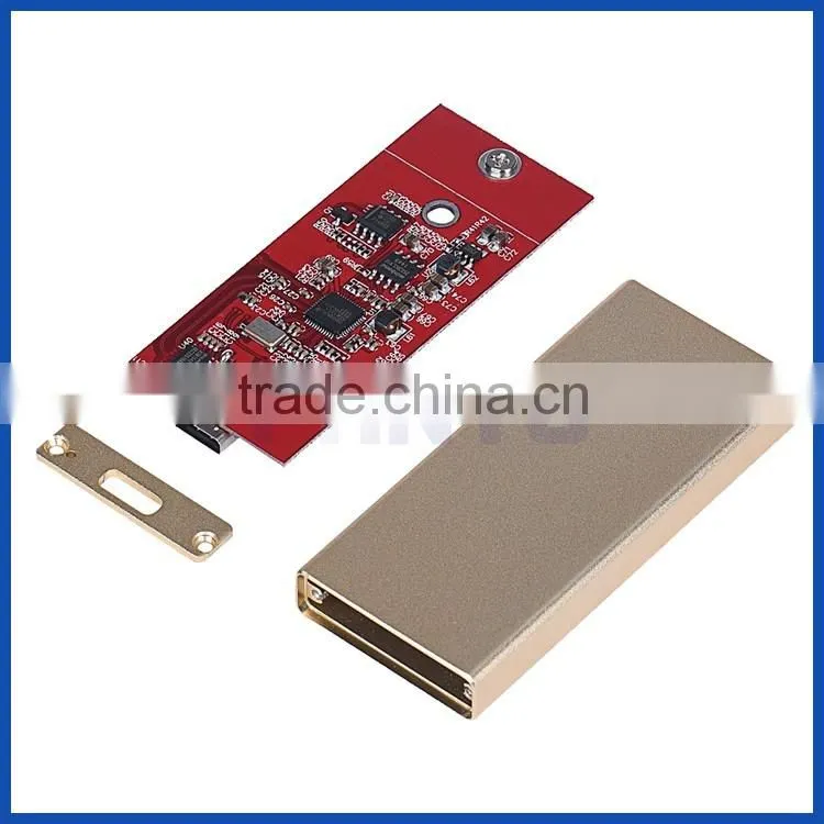 Handheld NGFF M.2 SSD enclosure USB3.1 to M.2 NGFF Key B SATA based 2242 mm SSD box