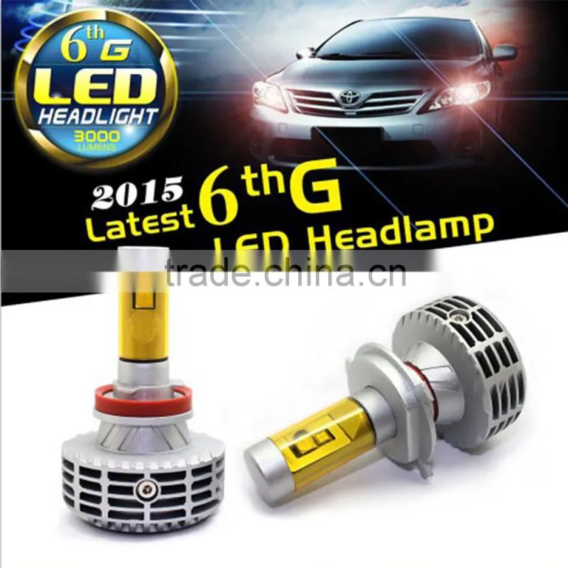Top quality car led headlight 6th h4 hi lo beam led headlight bulb for car