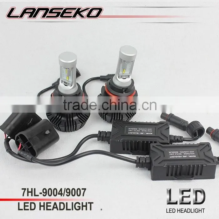 Auto parts G7 led car headlight kit h4 9004 9007 h13 4000LM white color 6500K no fan led headlight