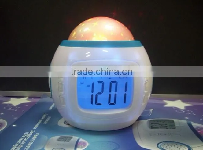 7 LED Color Triangle Alarm Clock change alarm clock Pyramid Digital LCD Snooze