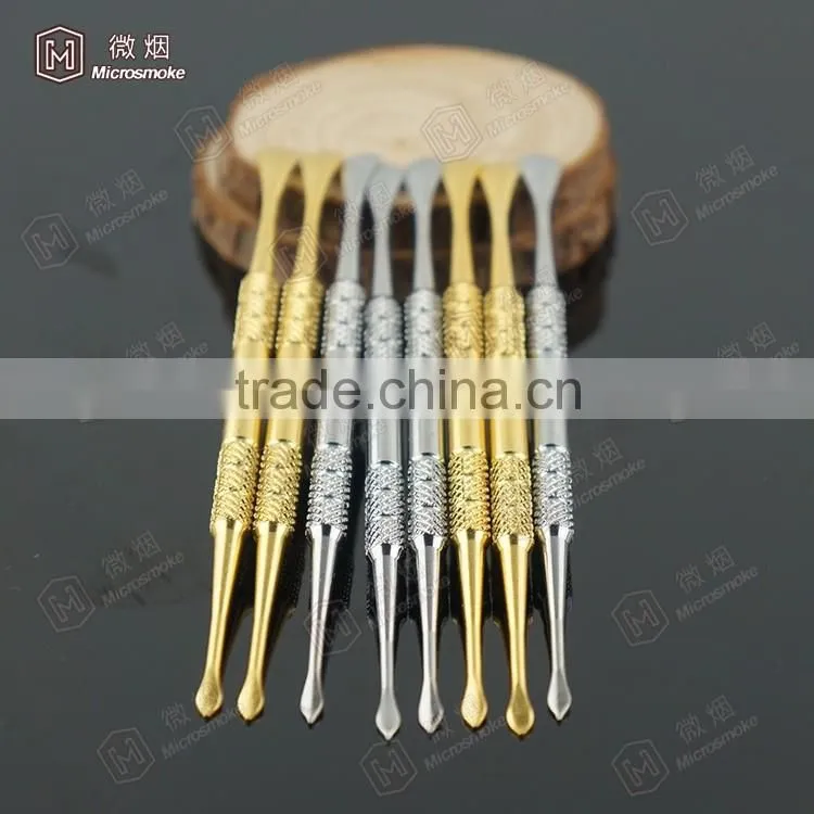 Dabber tool 120mm double sided oil dab wax tool in sliver and gold color Hot sale Wax and dry herb vaporizer titanium dab tool