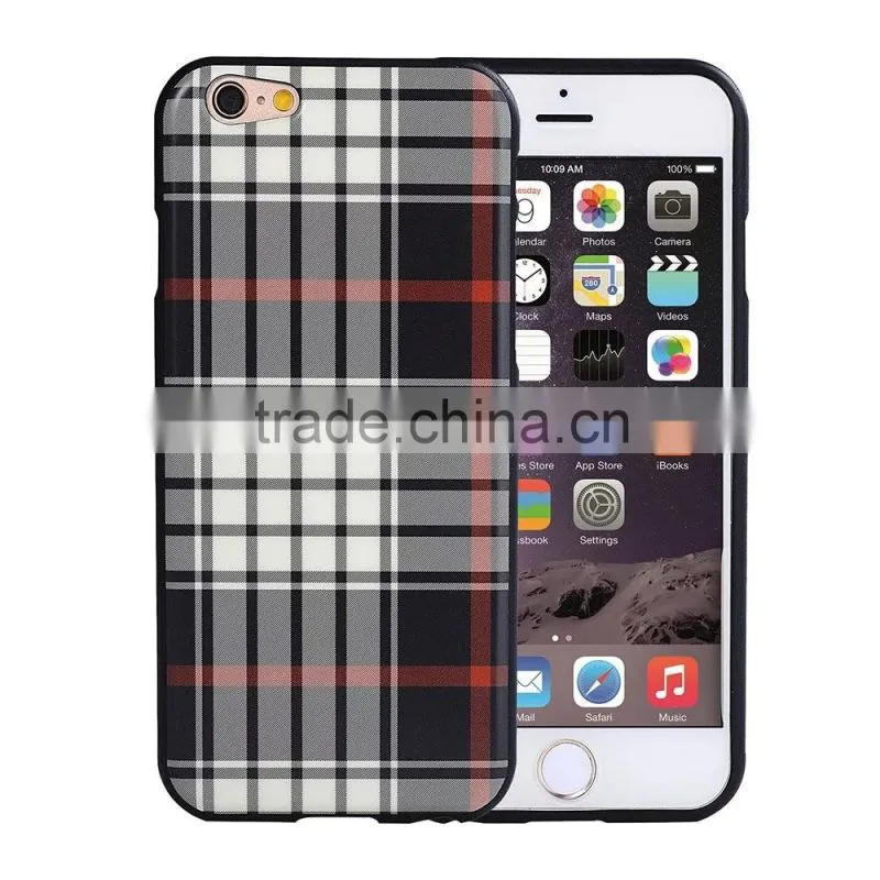 SLD Grid Graid England Style Shockproof Soft TPU Rubber Back Cover Case for Samsung S7 Edge S7 S6 edge Plus S6 edge S6 MT-5805