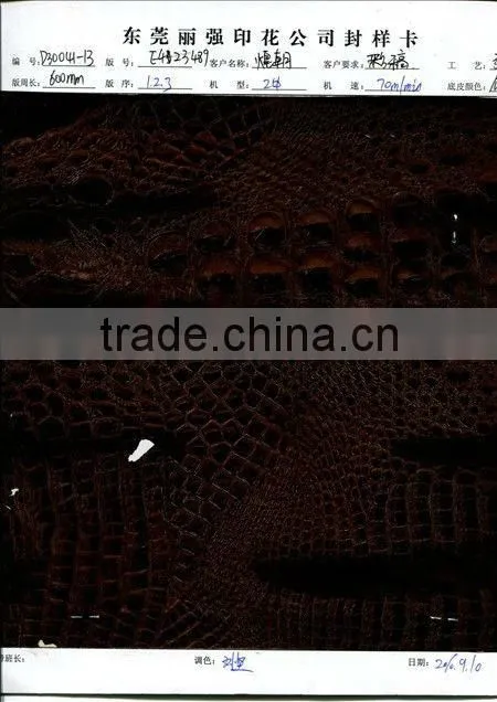 china 2013 crocodile pattern heat transfer film for textile
