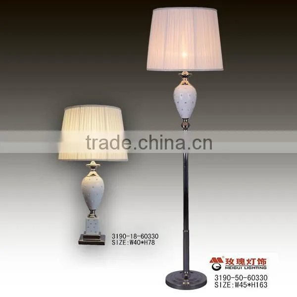 cremic and metal lighting floor