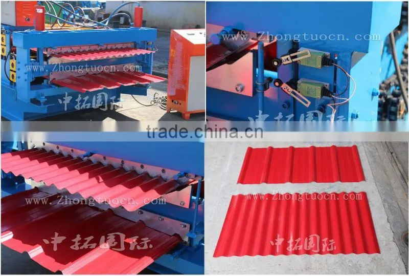 corrugated sheet metal roof making machine, Double Layer for Corrugated and Trapezoidal Roof Tile Machine