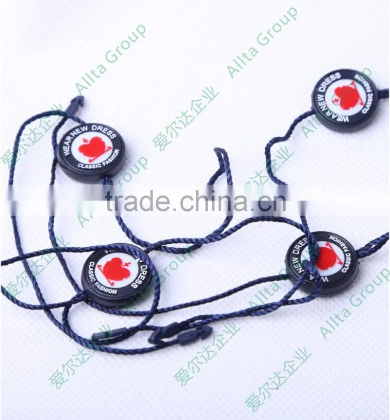 Plastic string lock tag seal tag for hang tag