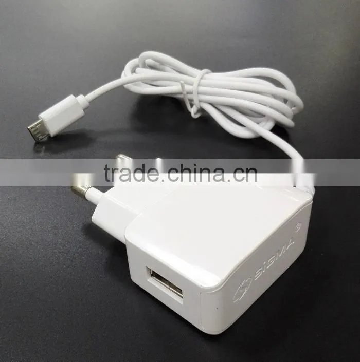 Sigma white color multi 2 in 1 travel charger 2 in 1wall charger with USB high quality