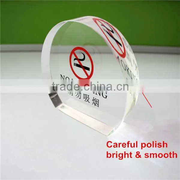Warning no smoking sign acrylic