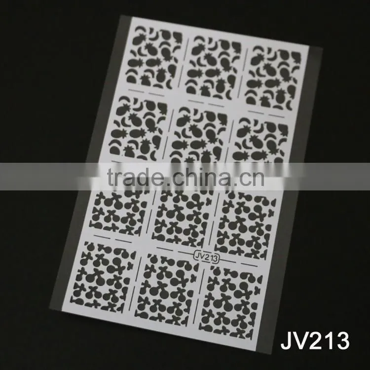2016 Nail Stencil Guide Vinyl Decal Sticker Nail Stencil Sticker