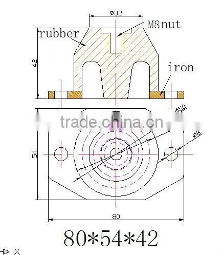 anti-shock/protected/pressure resistance OEM Abs/high quality exhaust rubber damper mount