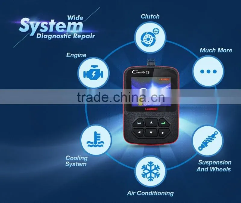 Best Quality OBD II obd2 auto Code Reader Launch X431 Creader 7S,With Oil Reset Function Launch Creader 7S hot sale