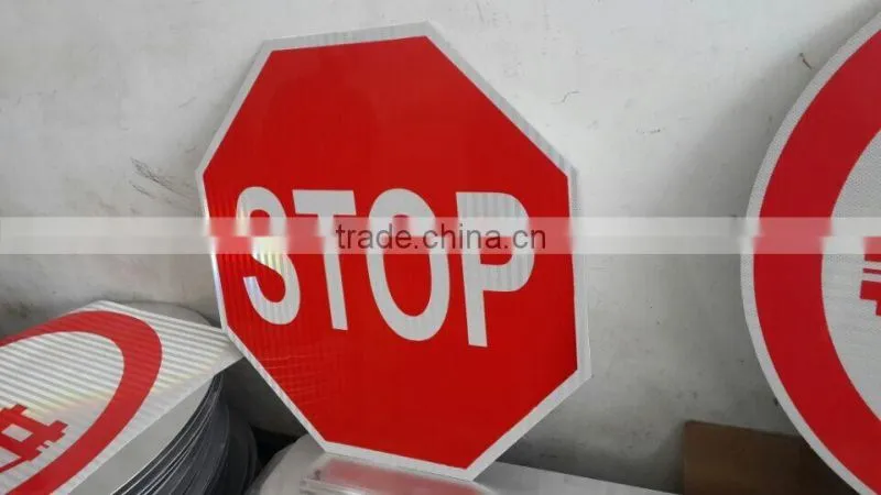 RSG reflective solar traffic sign / aluminum board led reflective sign