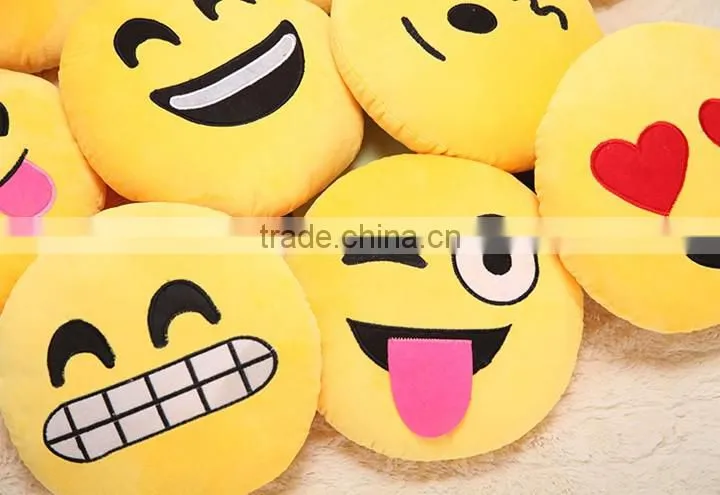 Round Emoji Cushion home Pillow Stuffed Plush Soft Toy,emoji plush stuffed toy
