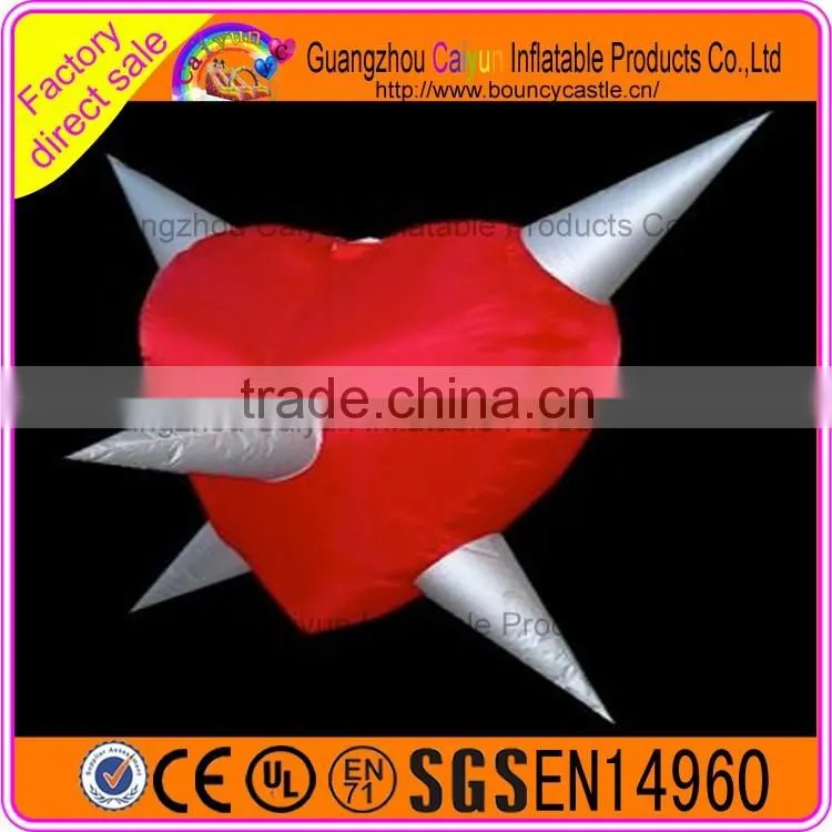 Inflatable heart/inflatable pink heart/large inflatable heart with led light