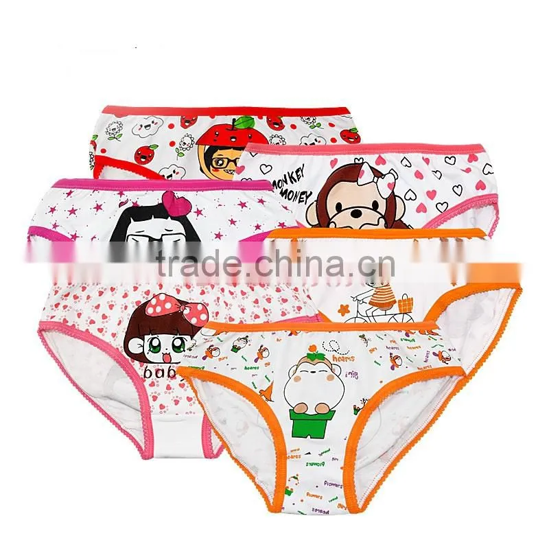 2016 Comfortable Cute Young Girls packs brief Underwear in box packing