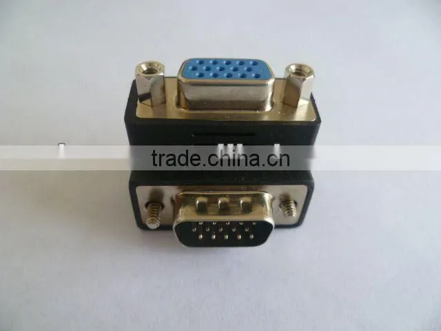 high quality and low price HDB15M to HDB15F angled adapter