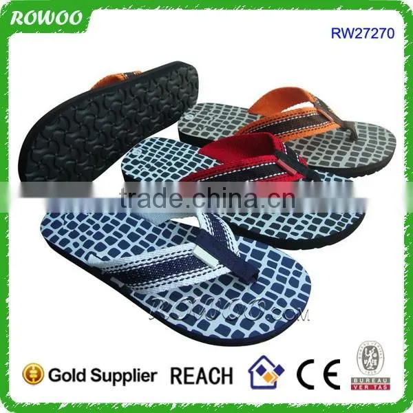 Lovely Heart Print Fancy Man Rubber Sandal Slipper Custom Flip Flop