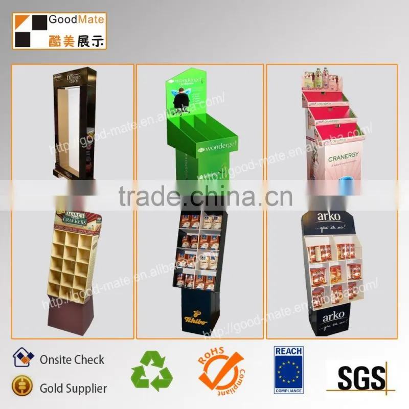 New design Corrugated Cardboard Brochure Holders Display Rack