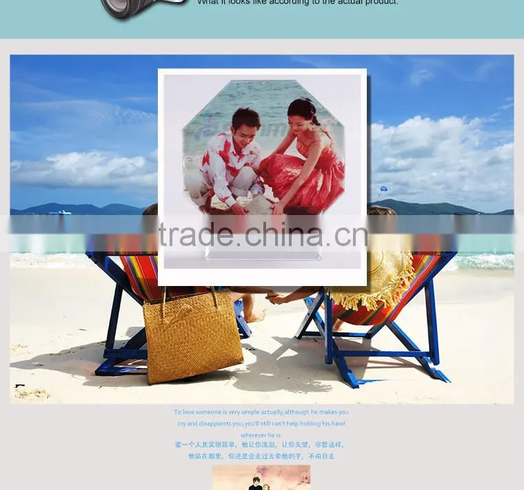 Sunmeta directly sublimation decoration photo crystal, crystal octagonal for christmas gifts BSJ-26C