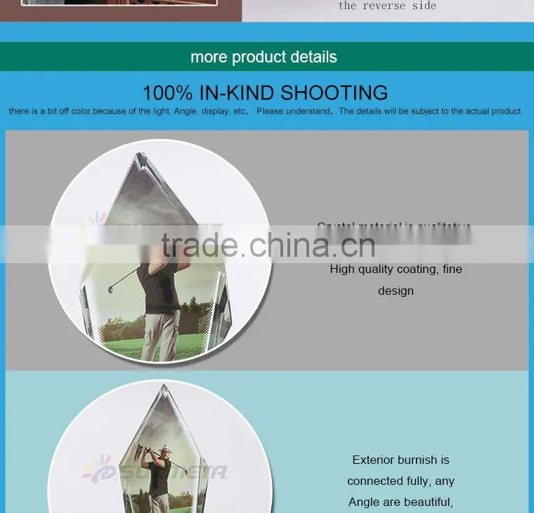 digital photo frame sublimation printing crystal picture crystal photo frame