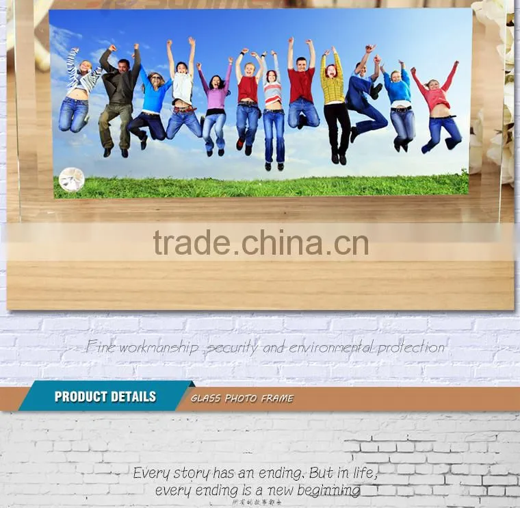 hot sale sunmeta sublimation glass photo frame with display stand BL-08