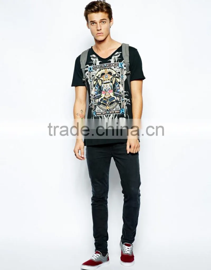 100% Pure Cotton Soft Jersey T-shirt With Full Chest Print