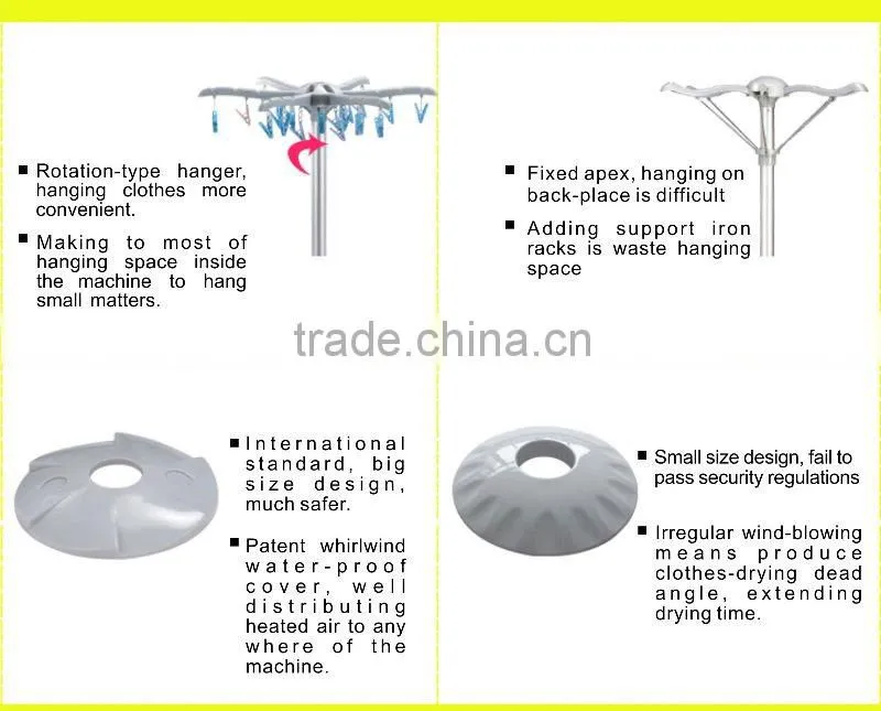 KP-90 aluminum sunshine baby clothes dryer