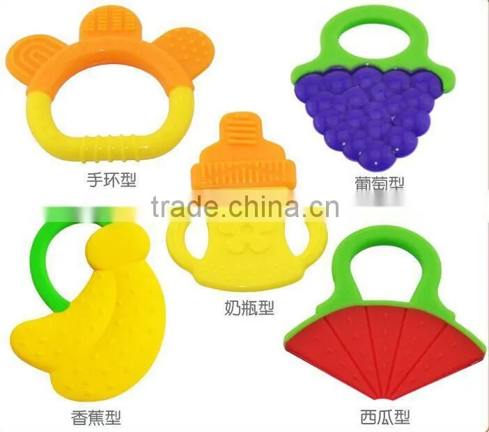 Promotional lovely safe silicone baby teether toy