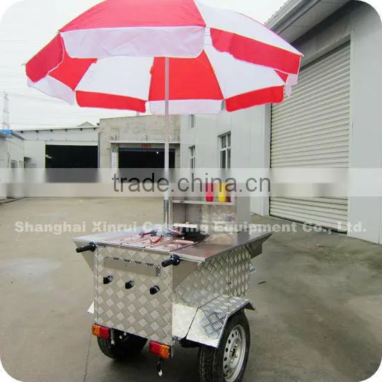 2013 Preferential Price 3 Wheels 1.1M Electric Mobile Small Hot Dog Trailer Cart XR-HD110 A