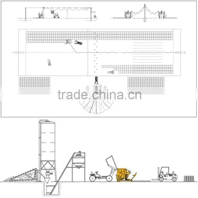 Hydraulic mobile WT6-30 douala egg laying brick making machine packaging