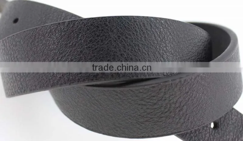 fashion black pu leather women accessories belt with Gold buckles in YiWu