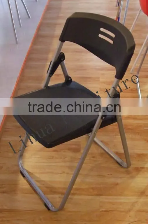 plastic seat foldable chair with Iron frame office chair and folding chairs furniture1074B